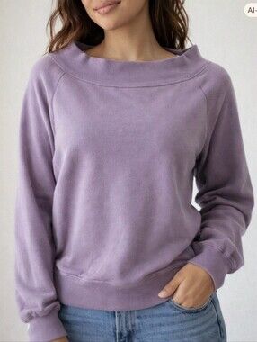 Women's Lavender Boatneck Pullover Sweater